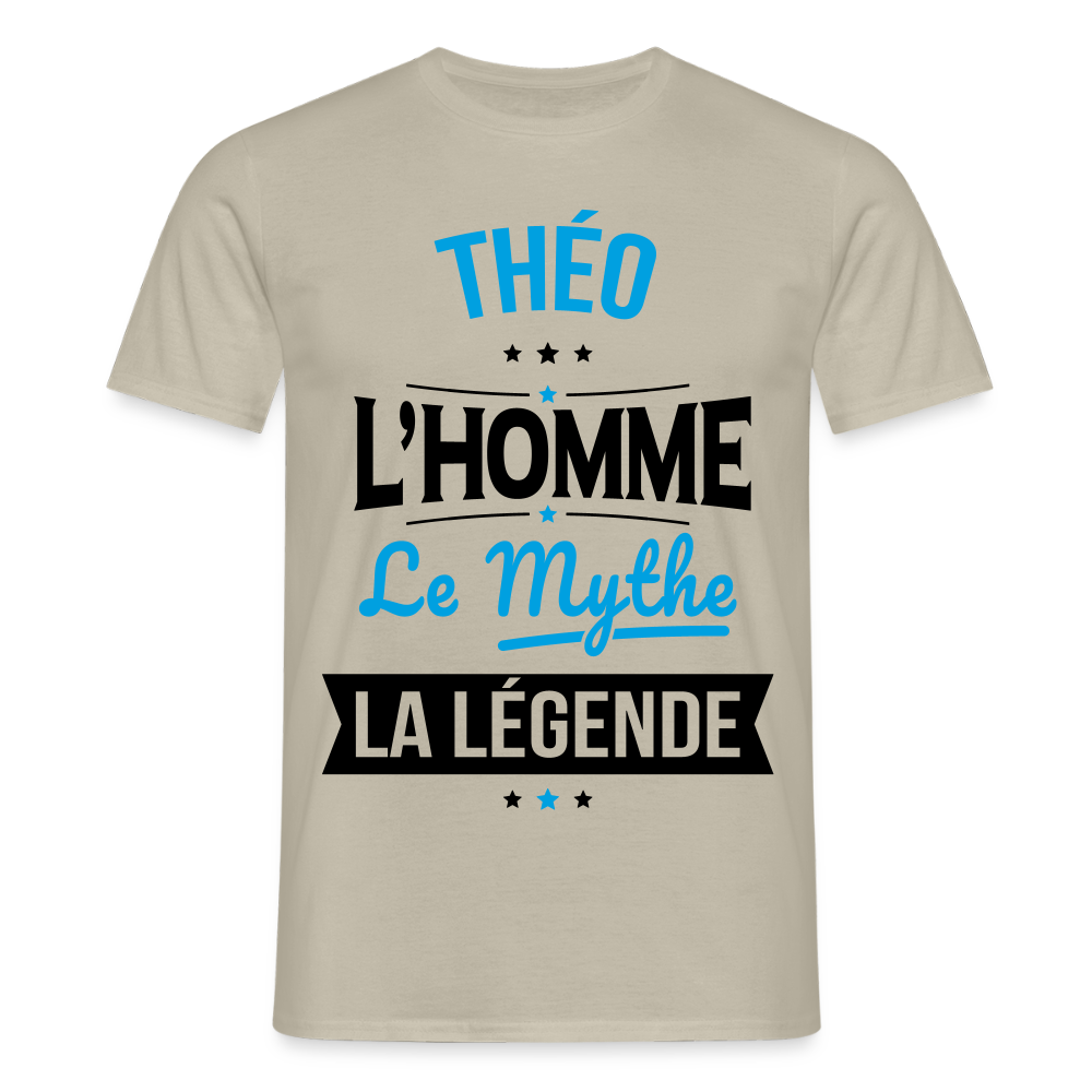 T-shirt Homme - Théo - l'Homme - le Mythe - la Légende - beige sable