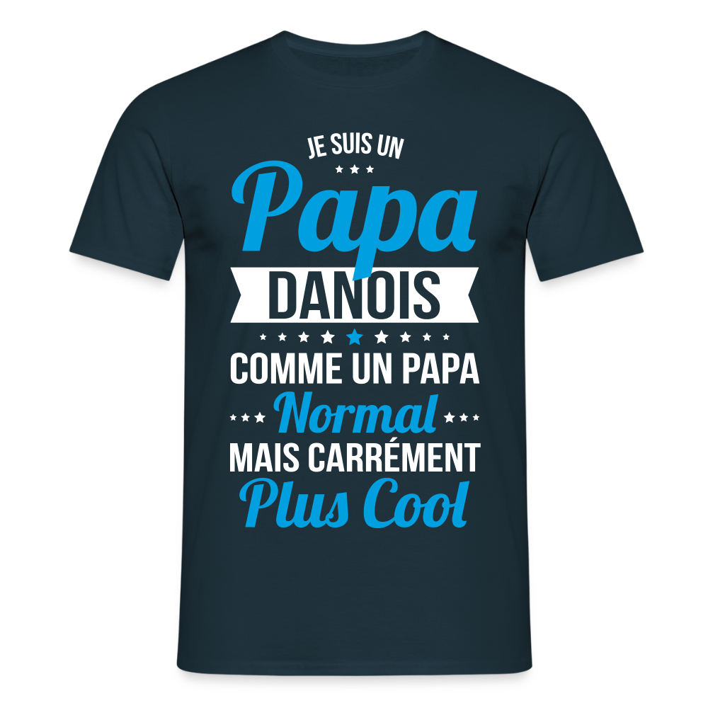 T-shirt Homme - Papa Danois Plus Cool - marine