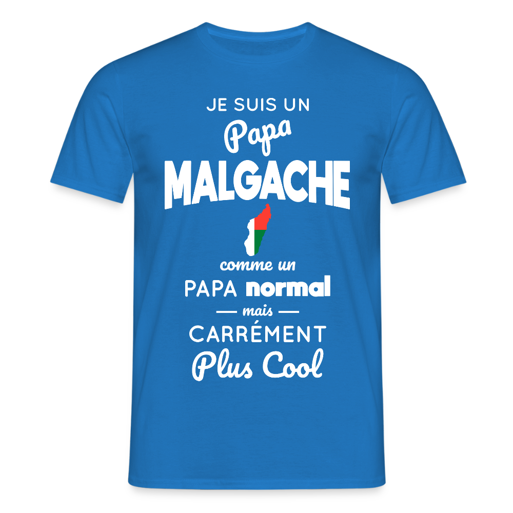 T-shirt Homme - Papa Malgache Plus Cool - bleu royal