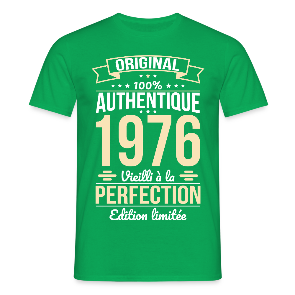 T-shirt homme anniversaire 50 ans – Édition limitée 1976 - vert