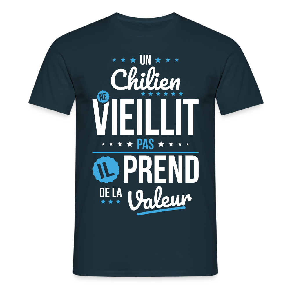 T-shirt Homme - Un Chilien ne vieillit pas - marine
