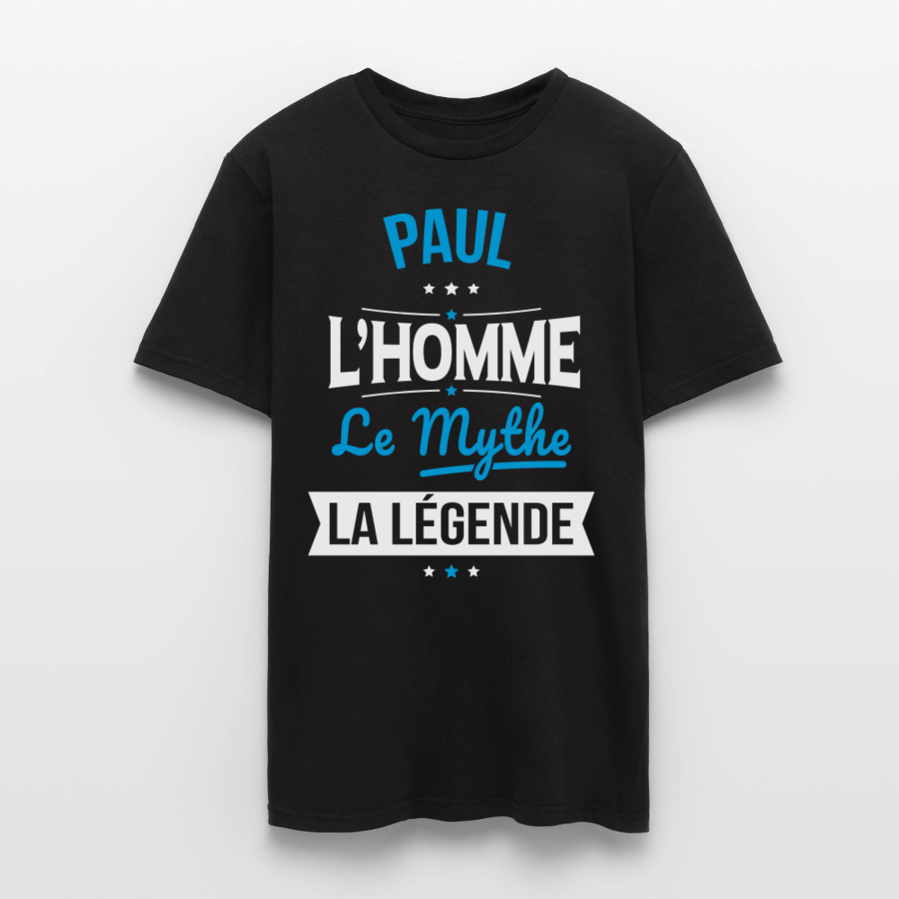 T-shirt Homme - Paul - l'Homme - le Mythe - la Légende - noir