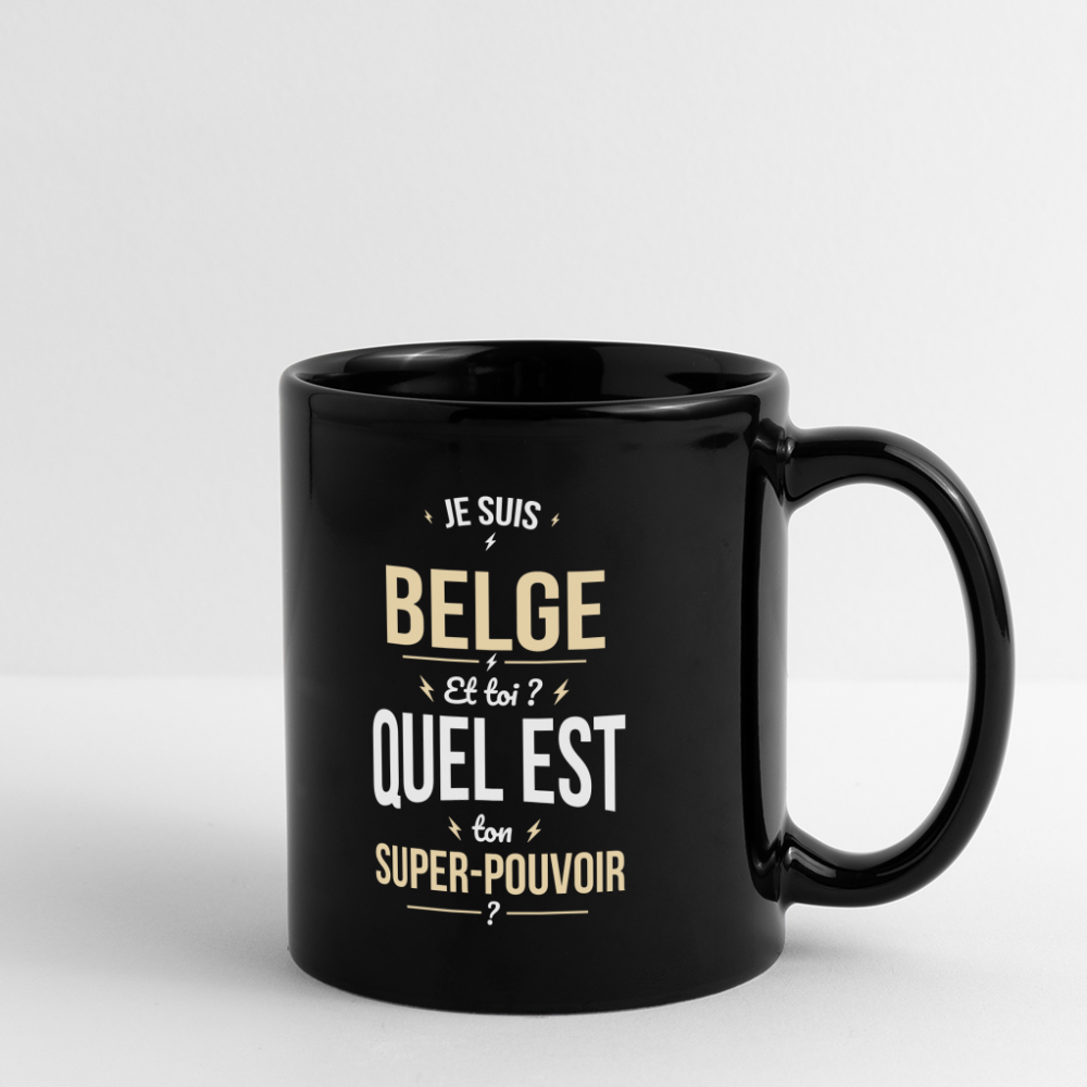 Mug uni - Je suis Belge - Super-pouvoir - noir