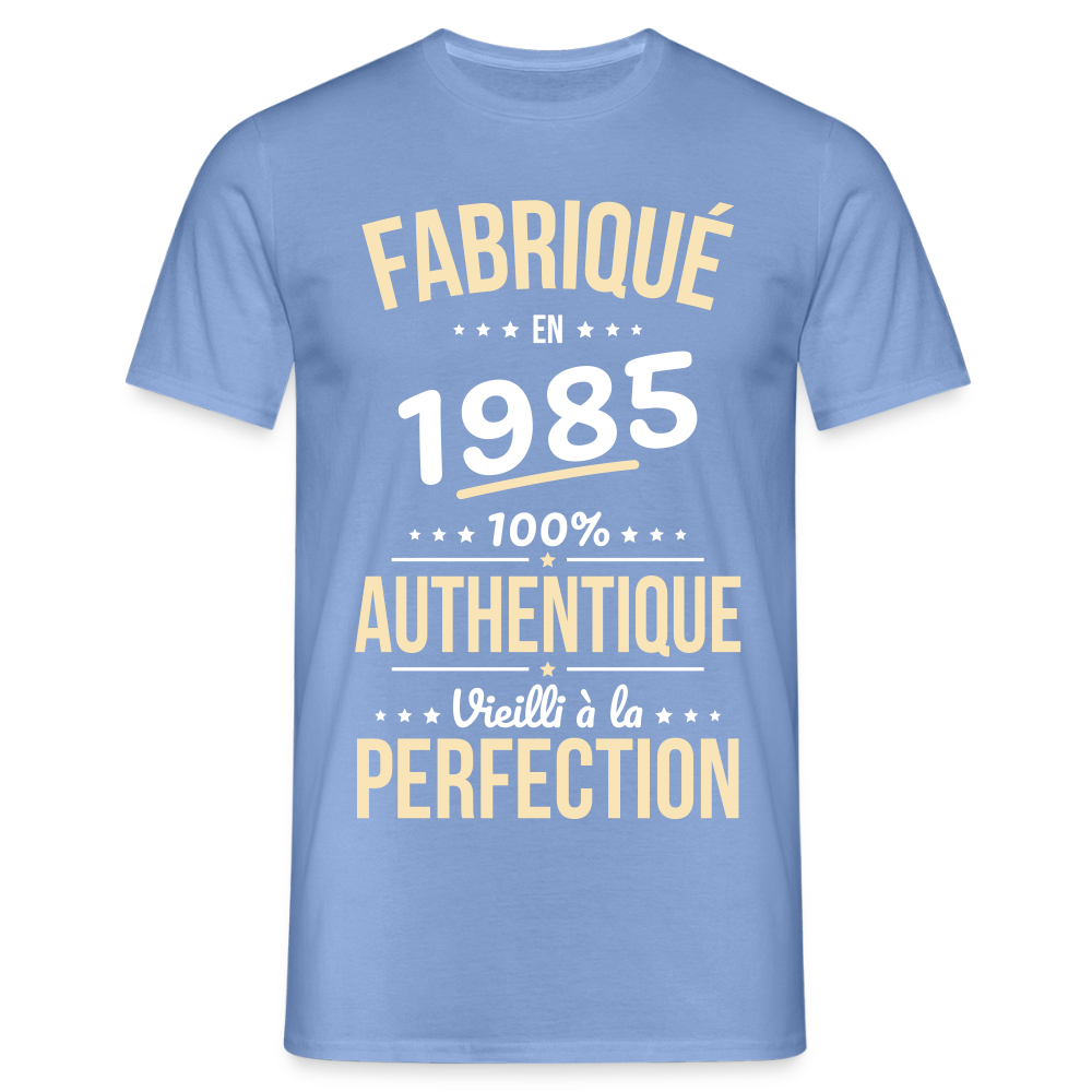 T-shirt Homme - Anniversaire 40 Ans - Fabriqué en 1985 - carolina blue