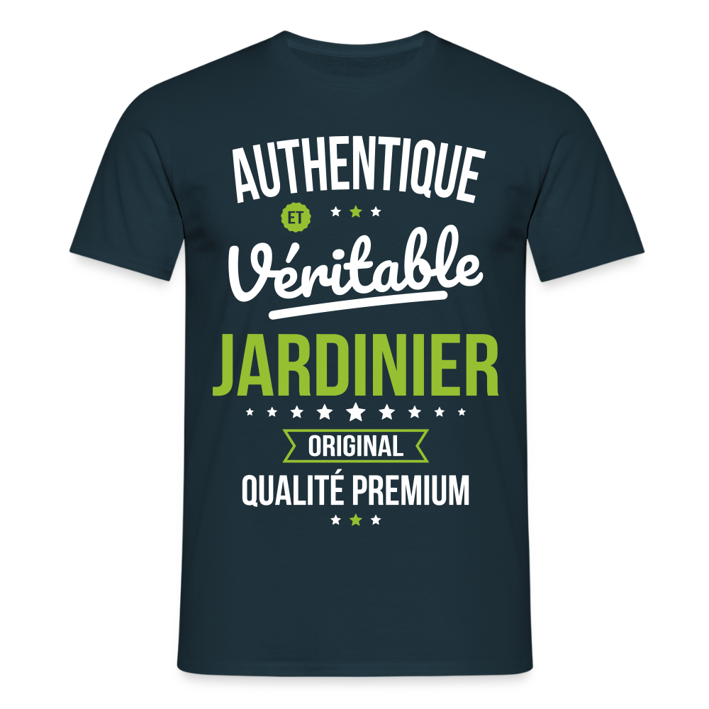 T-shirt Homme - Authentique et véritable Jardinier - marine