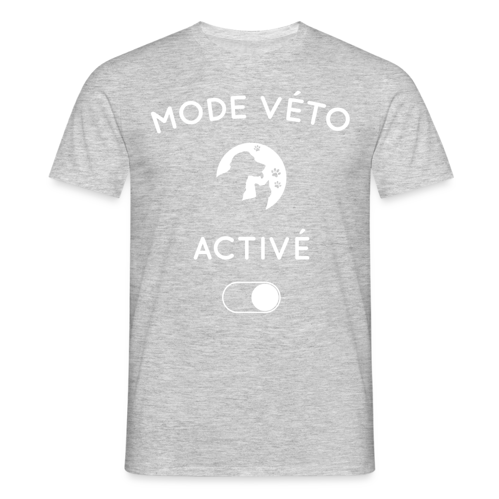 T-shirt Homme - Mode véto activé - gris chiné