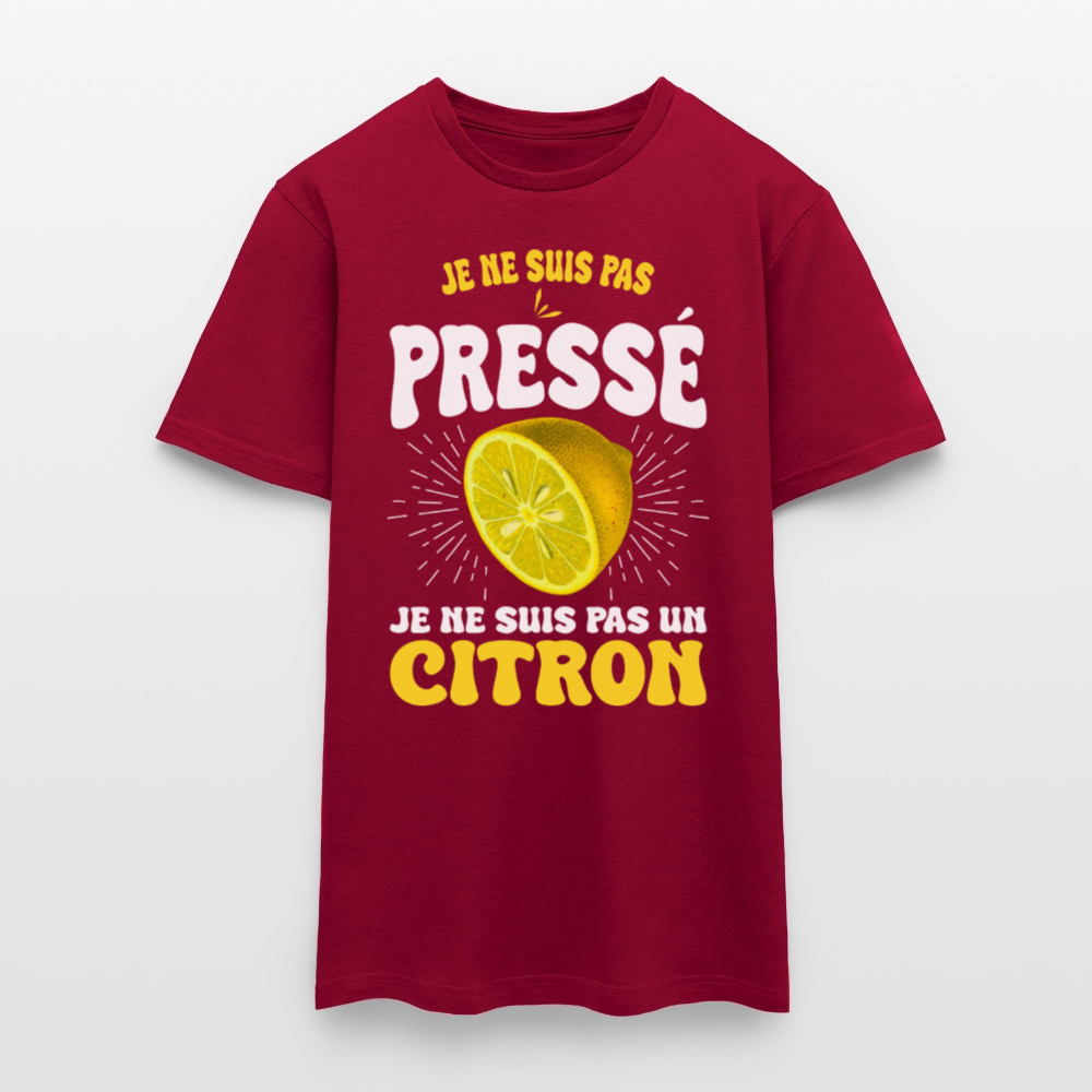 T-shirt Homme - Je ne suis pas un citron - rouge brique