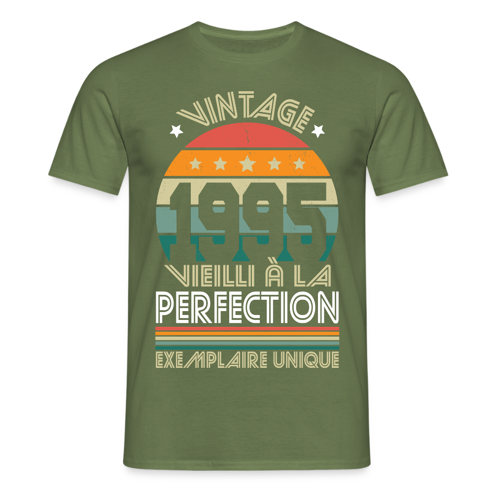 T-shirt Homme - Anniversaire 30 Ans - Vintage 1995 - vert militaire
