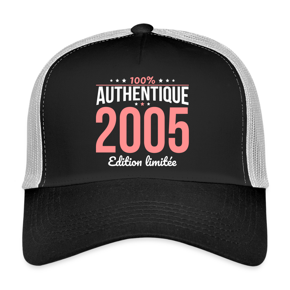 Casquette Trucker - Anniversaire 20 Ans - 100% Authentique 2005 - noir/gris pierre