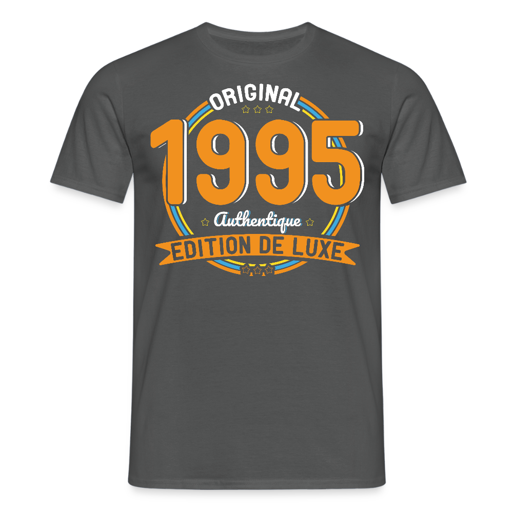 T-shirt Homme - Anniversaire 30 Ans - Original 1995 Authentique - charbon
