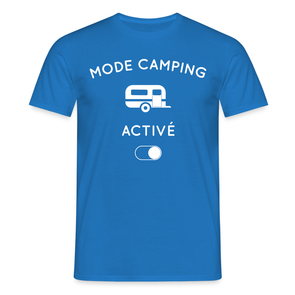 T-shirt Homme - Mode camping activé - bleu royal