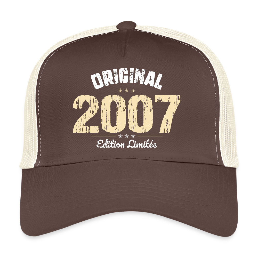 Casquette Trucker - Anniversaire 18 Ans - Original 2007 - marron/beige