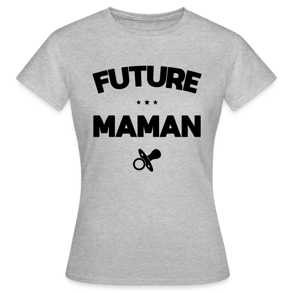T-shirt Femme - Future Maman - gris chiné