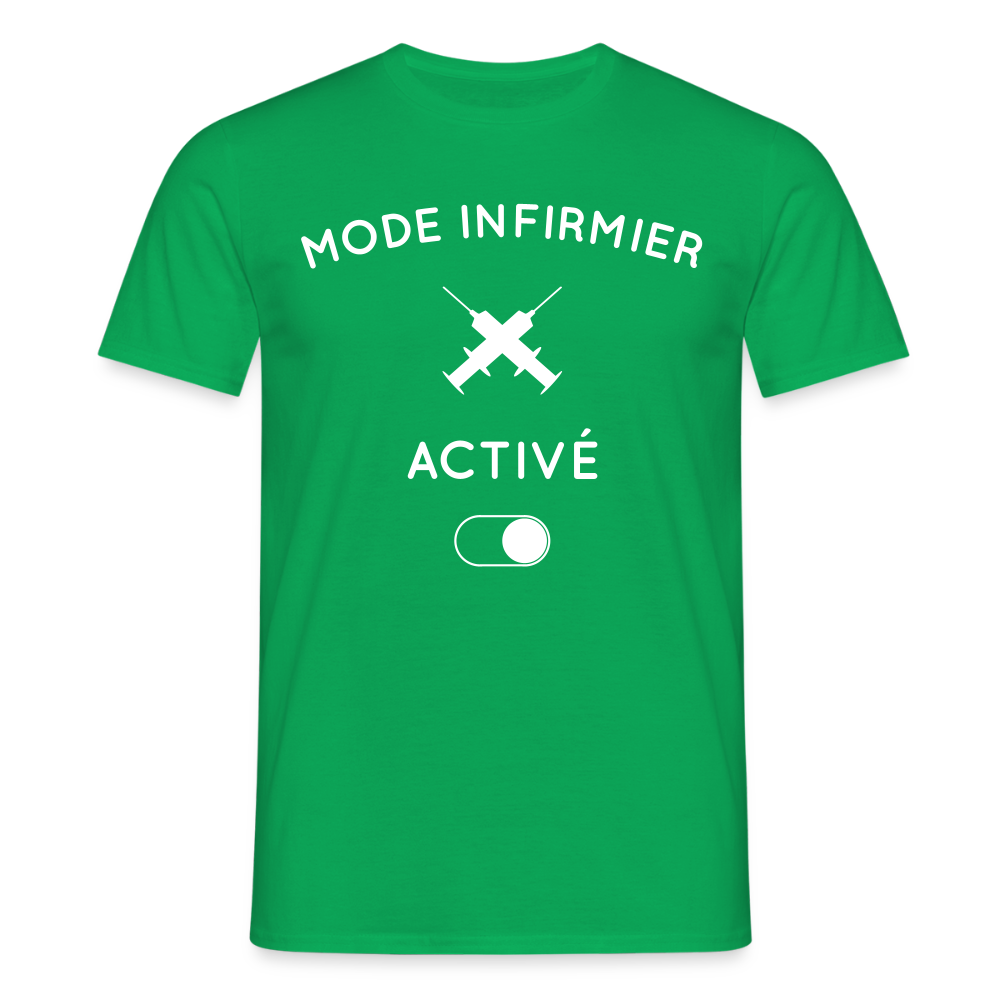 T-shirt Homme - Mode infirmier activé - vert