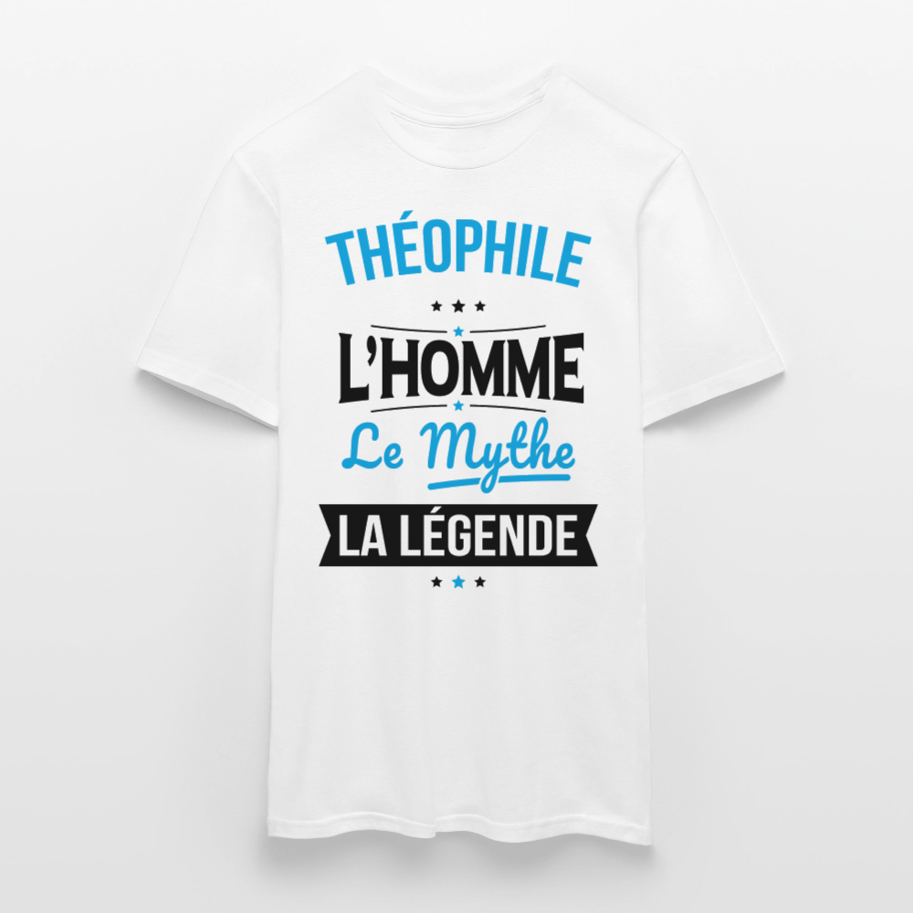 T-shirt Homme - Théophile - l'Homme - le Mythe - la Légende - blanc