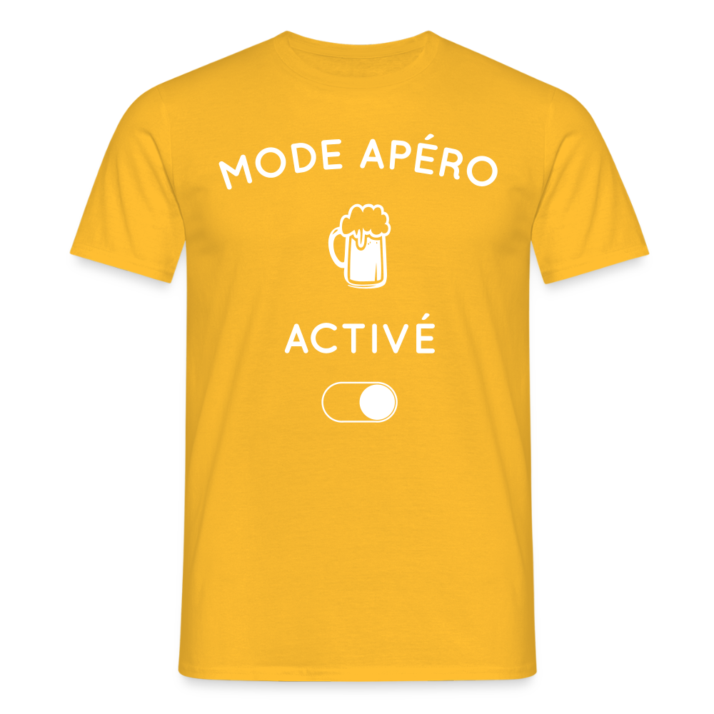 T-shirt Homme - Mode apéro activé - jaune