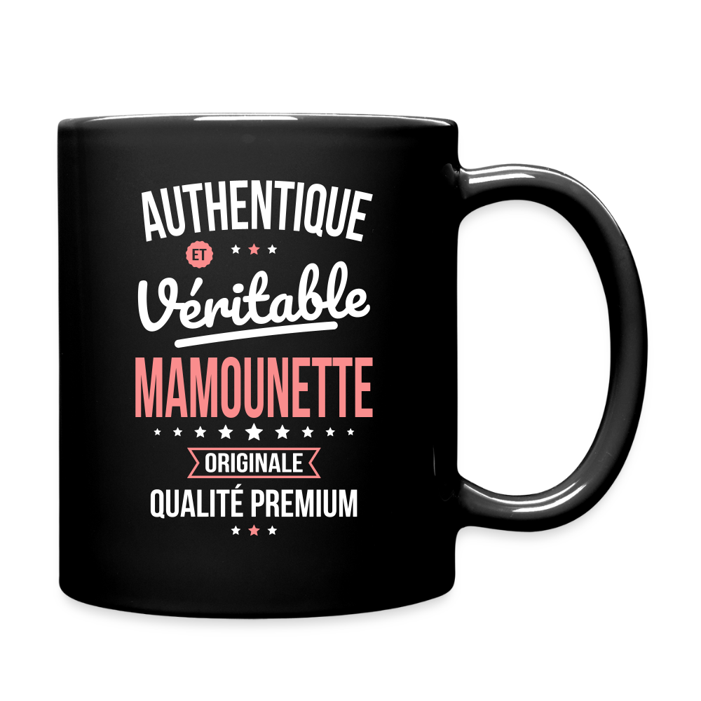 Mug uni - Authentique et véritable Mamounette - noir