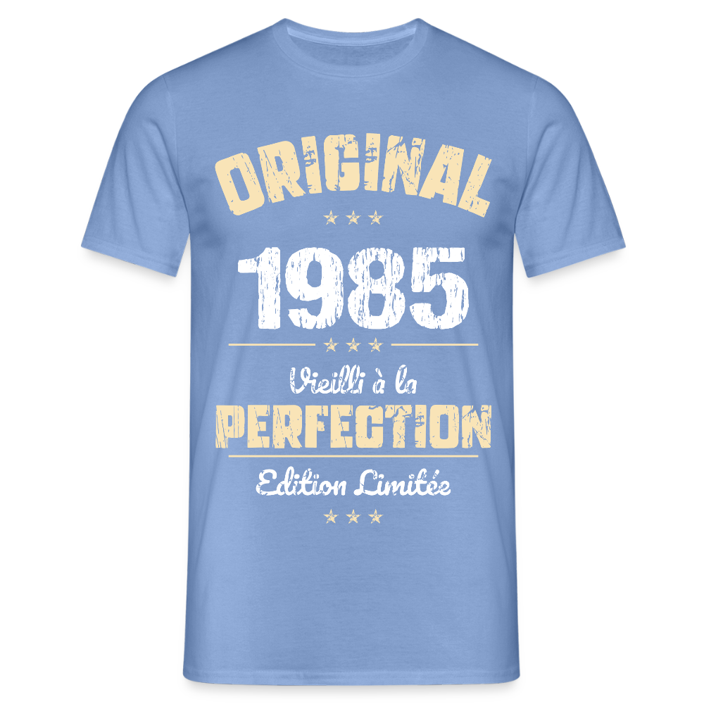 T-shirt Homme - Anniversaire 40 Ans - Original 1985 - carolina blue