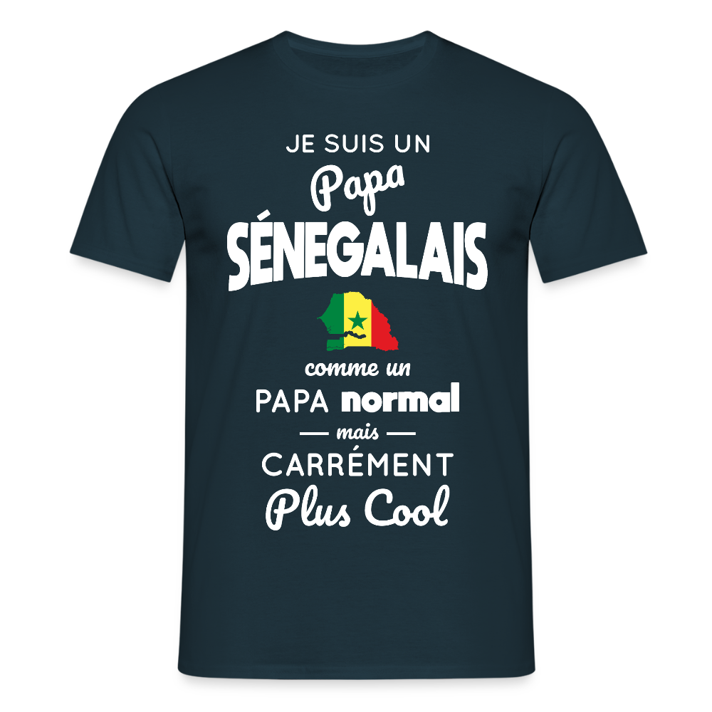 T-shirt Homme - Papa Sénégalais Plus Cool - marine