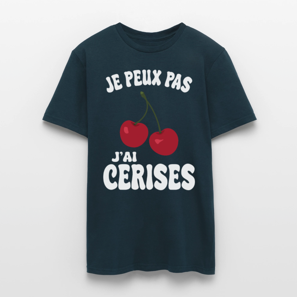 T-shirt Homme - Je peux pas j'ai cerises - marine