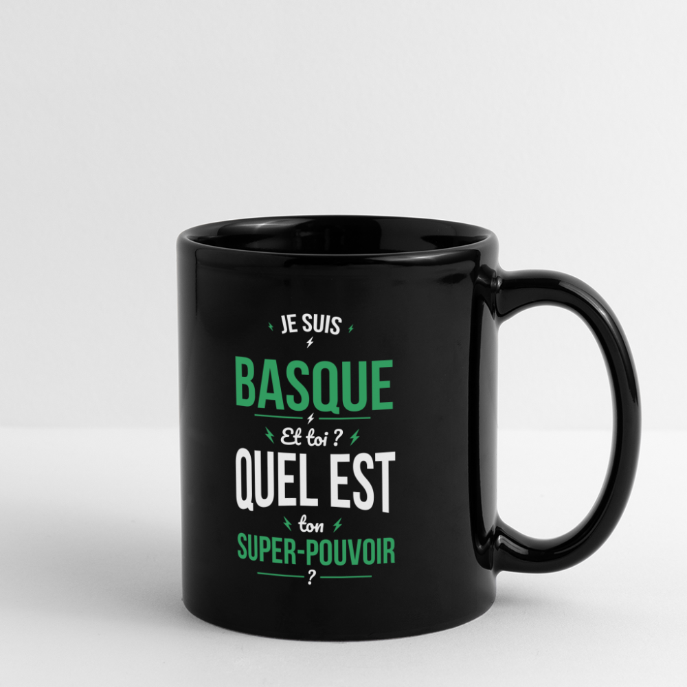 Mug uni - Je suis Basque - Super-pouvoir - noir