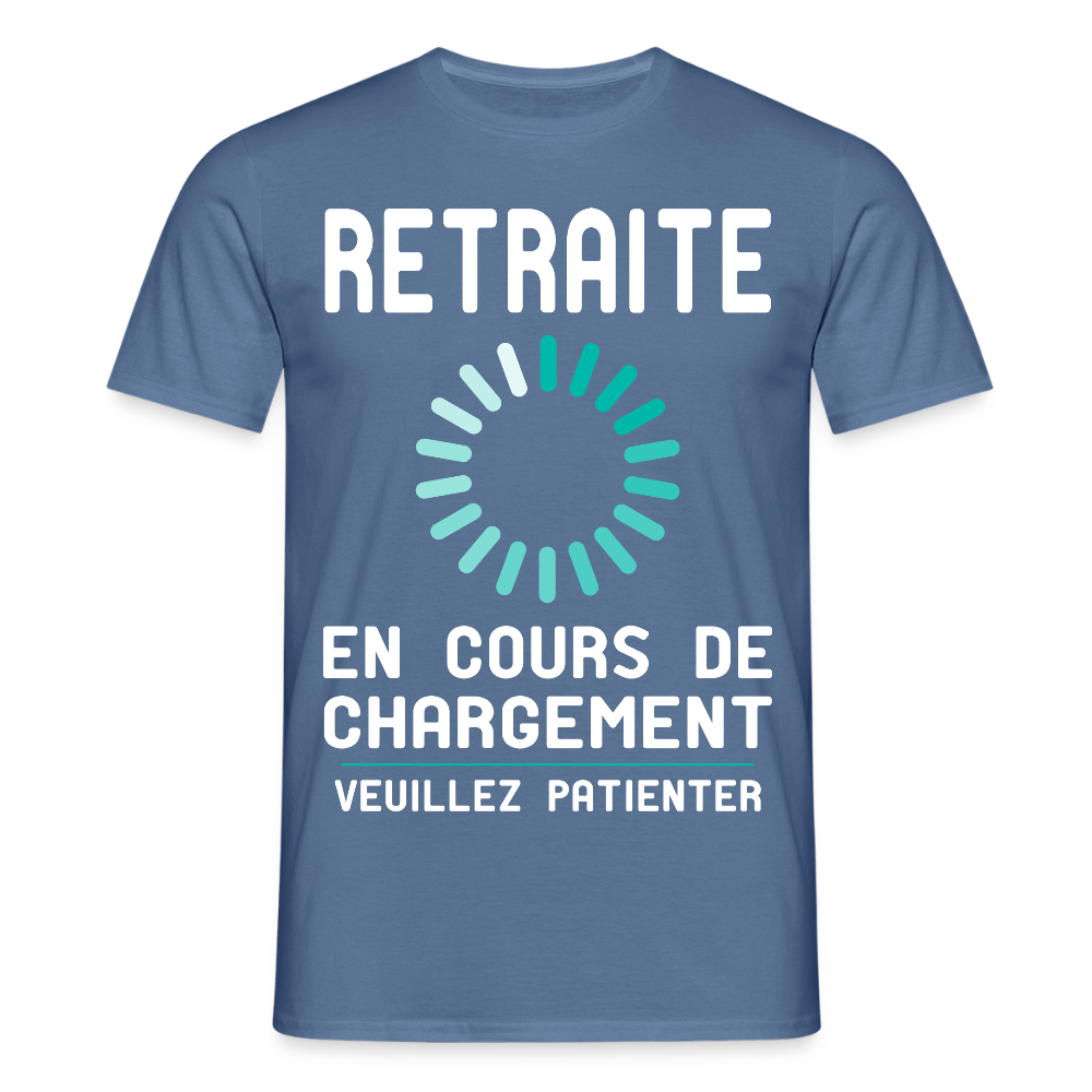 T-shirt Homme - Retraite en cours de chargement - bleu pigeon