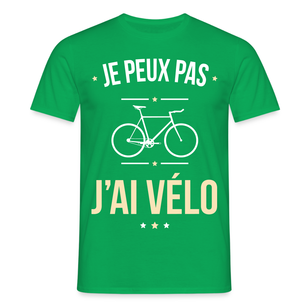 T-shirt Homme - Je peux pas j'ai Vélo - vert