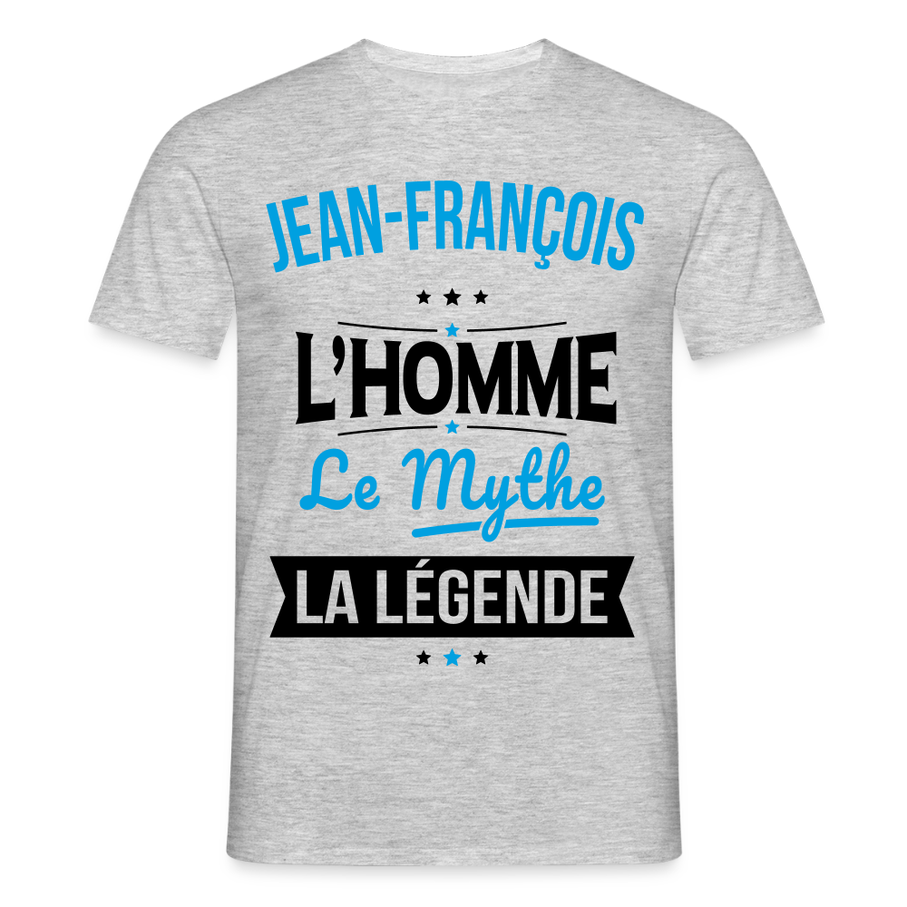 T-shirt Homme - Jean-François - l'Homme - le Mythe - la Légende - gris chiné