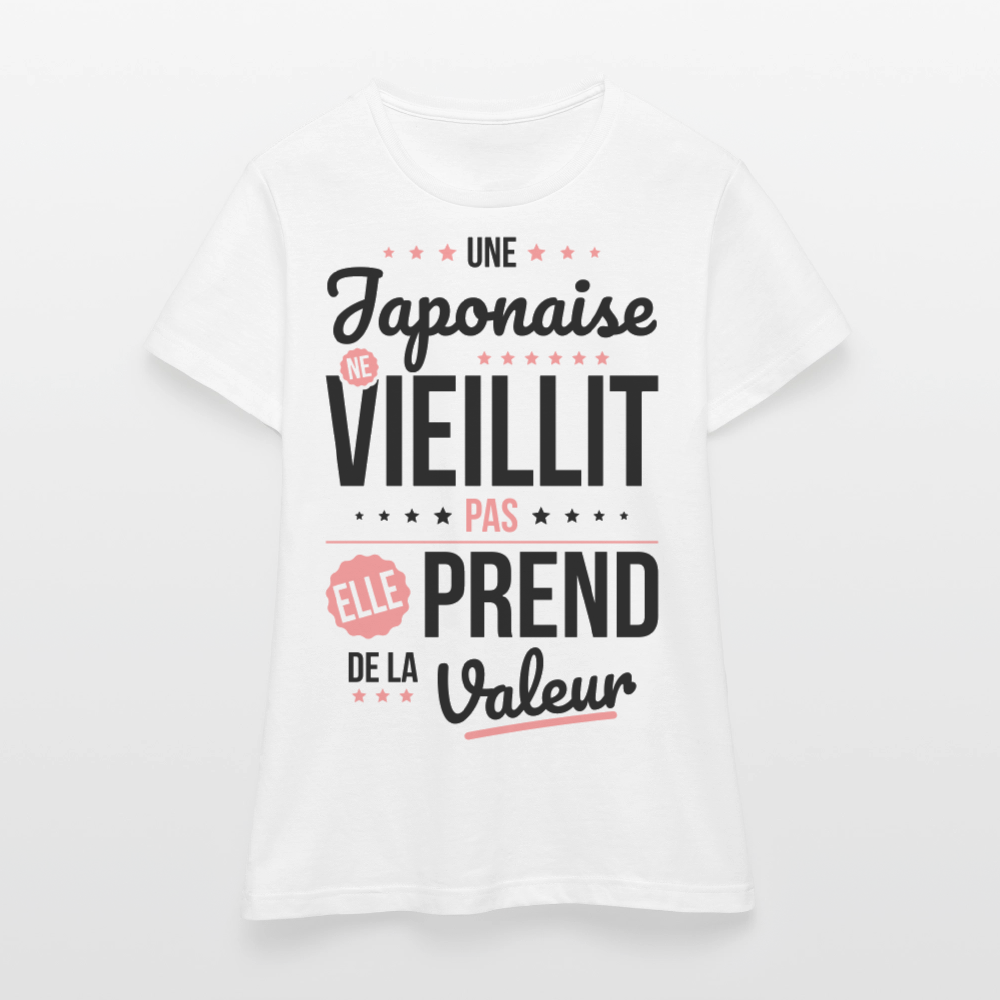 T-shirt Femme - Une Japonaise ne vieillit pas - blanc
