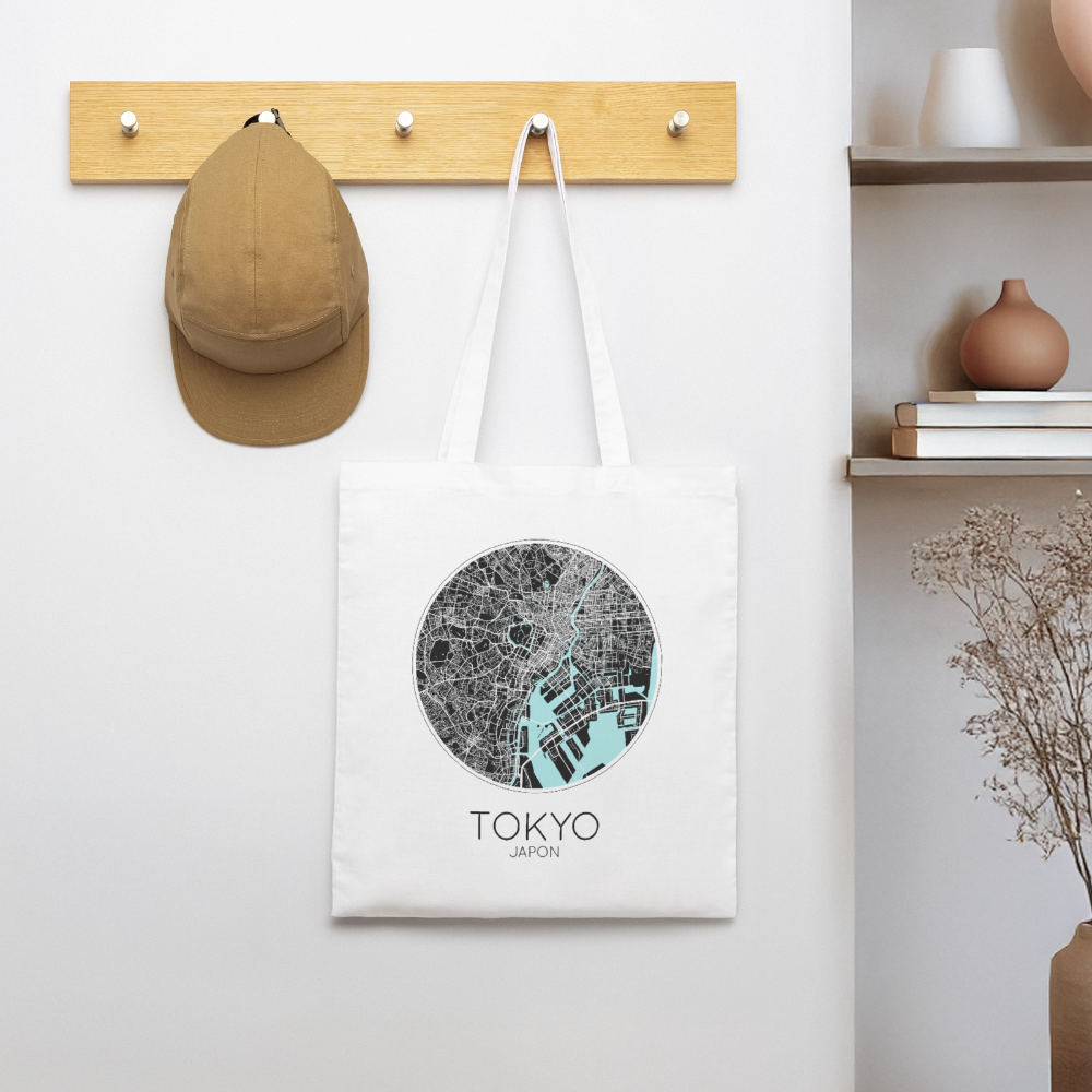Tote Bag Tokyo Bio Coloris Clair – Plan de Tokyo - blanc