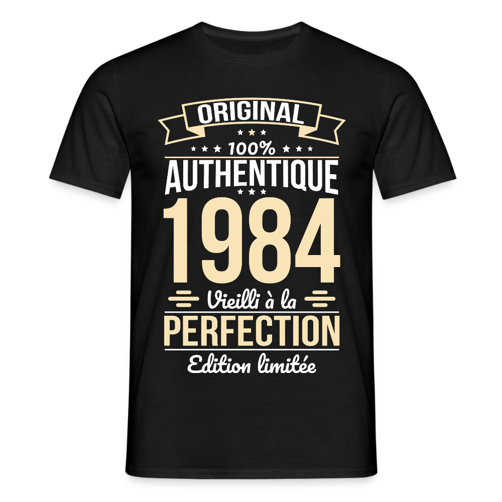T-shirt Homme - Anniversaire 41 Ans - Original 1984 - noir
