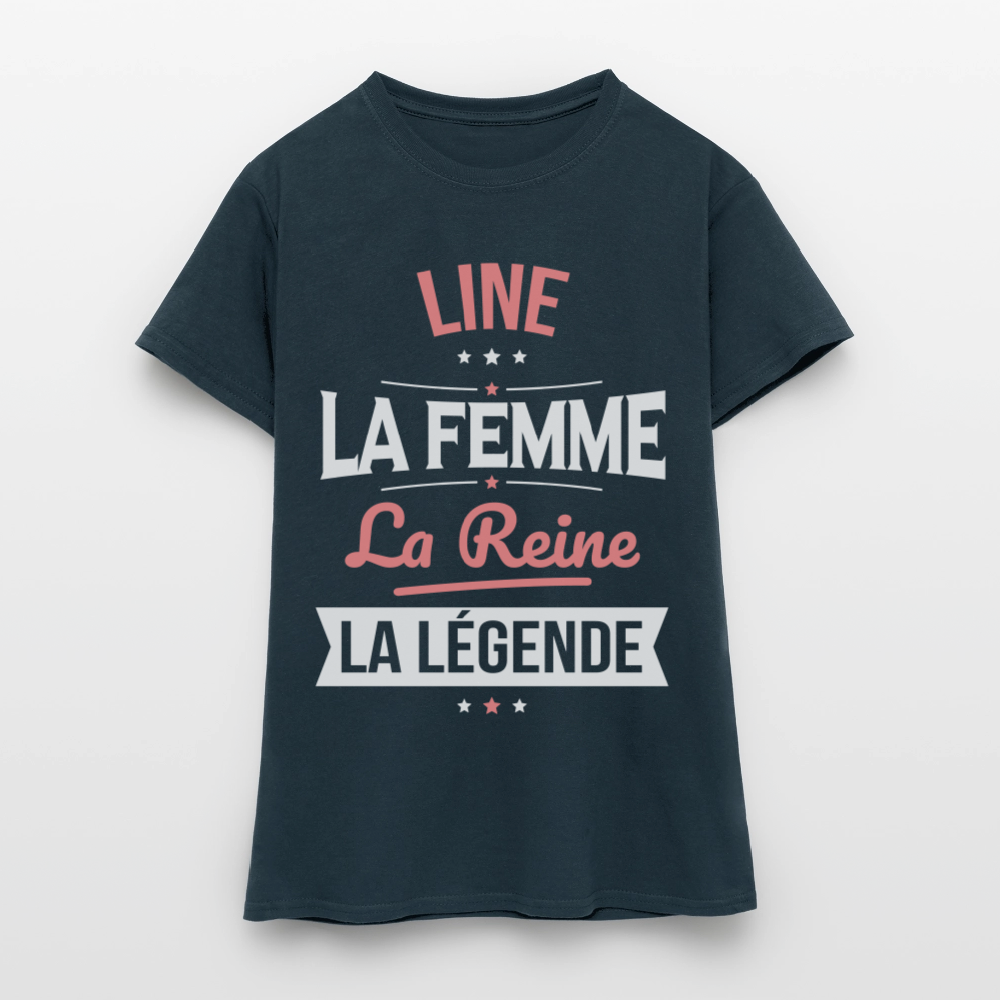 T-shirt Femme - Line - la Femme - la Reine - la Légende - marine