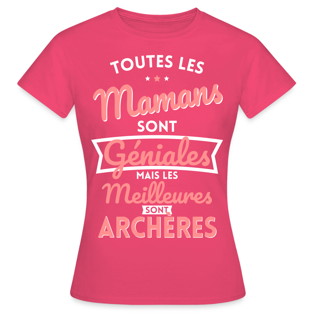 T-shirt Femme - Mamans géniales - Les meilleures sont archères - rose azalée