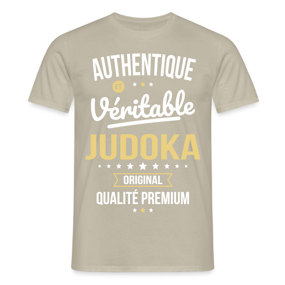 T-shirt Homme - Authentique et véritable Judoka - beige sable