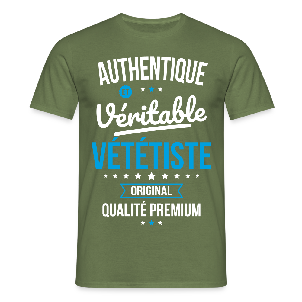 T-shirt Homme - Authentique et véritable Vététiste - vert militaire