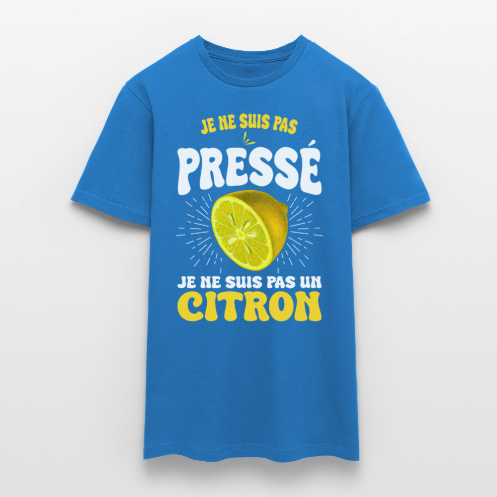 T-shirt Homme - Je ne suis pas un citron - bleu royal