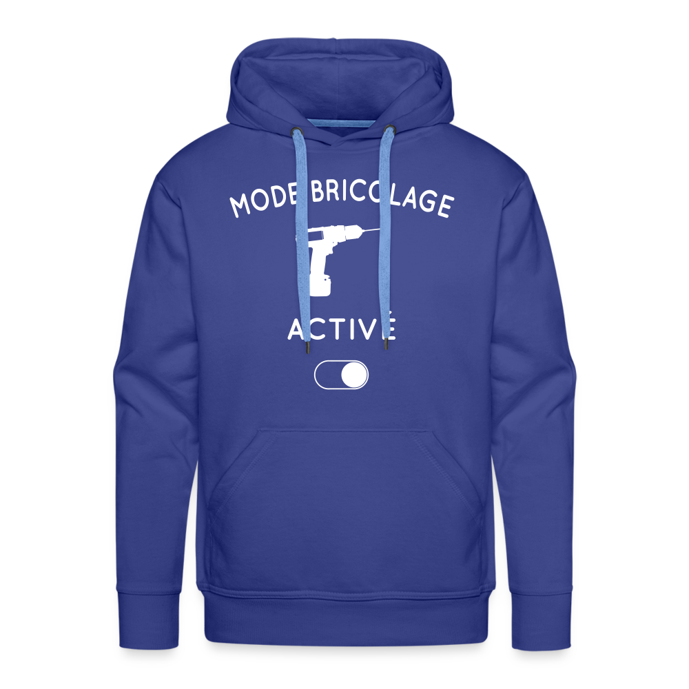 Sweat à capuche Premium Homme - Mode bricolage activé - bleu royal