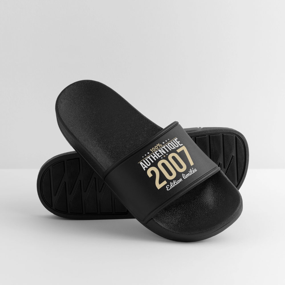Claquettes Homme - Anniversaire 18 Ans - 100% Authentique 2007 - noir