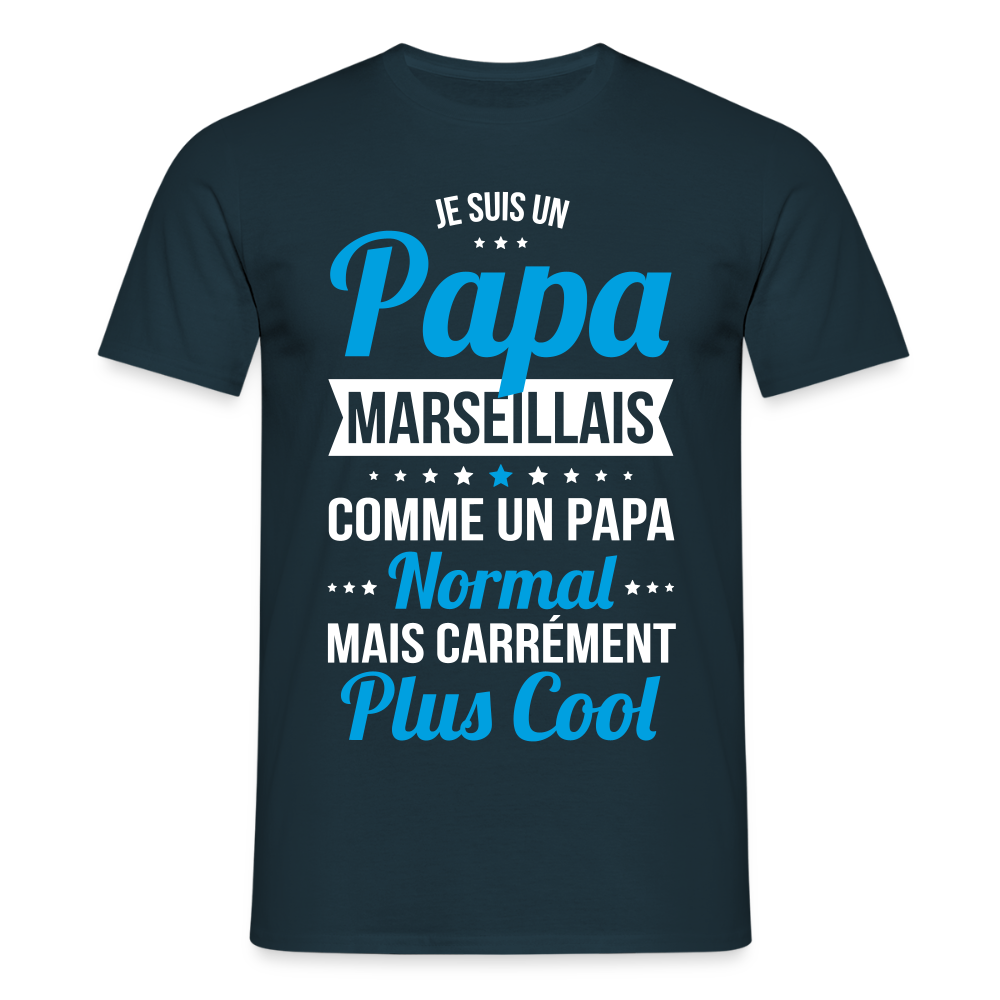 T-shirt Homme - Papa Marseillais Plus Cool - marine