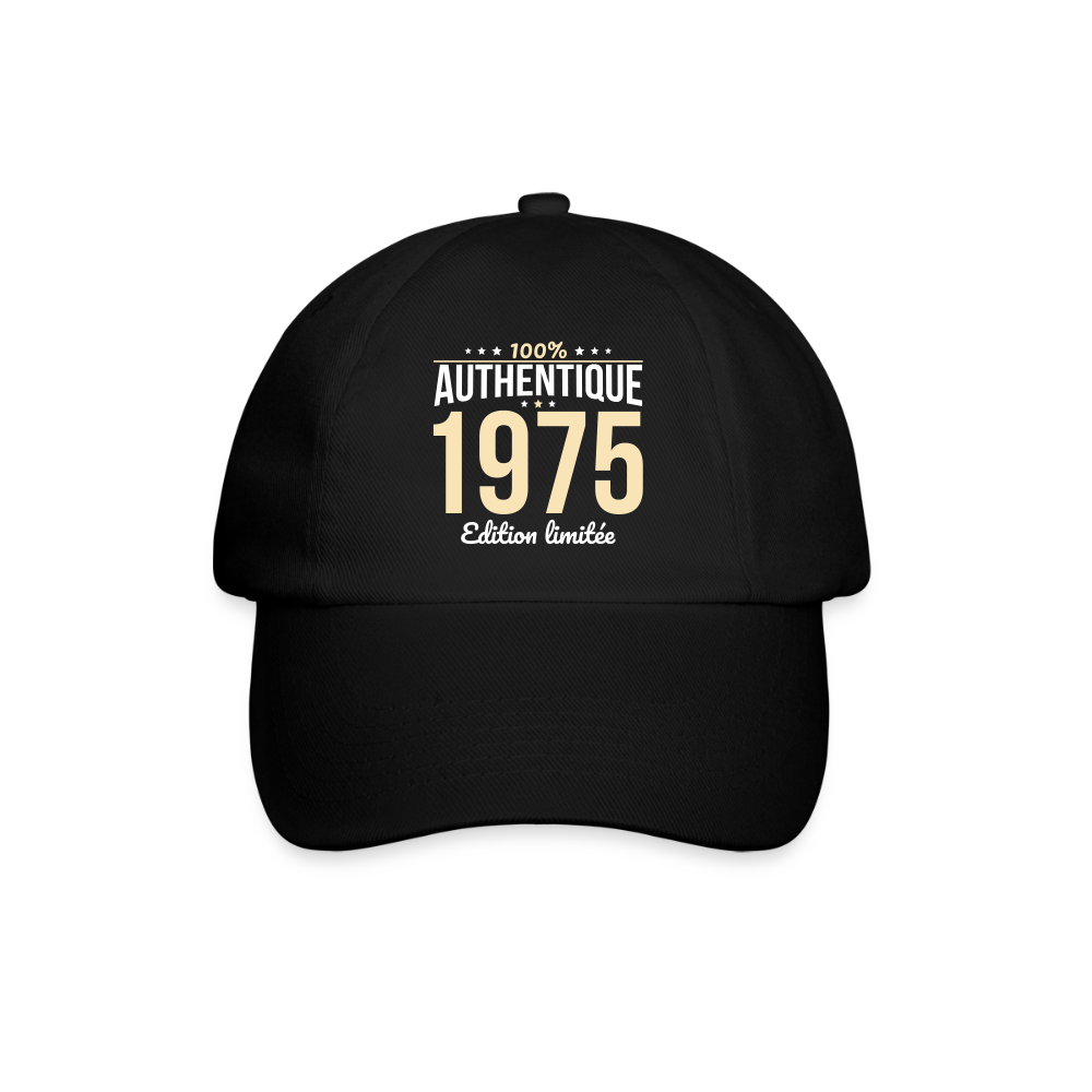 Casquette classique - Anniversaire 50 Ans - 100% Authentique 1975 - noir/noir