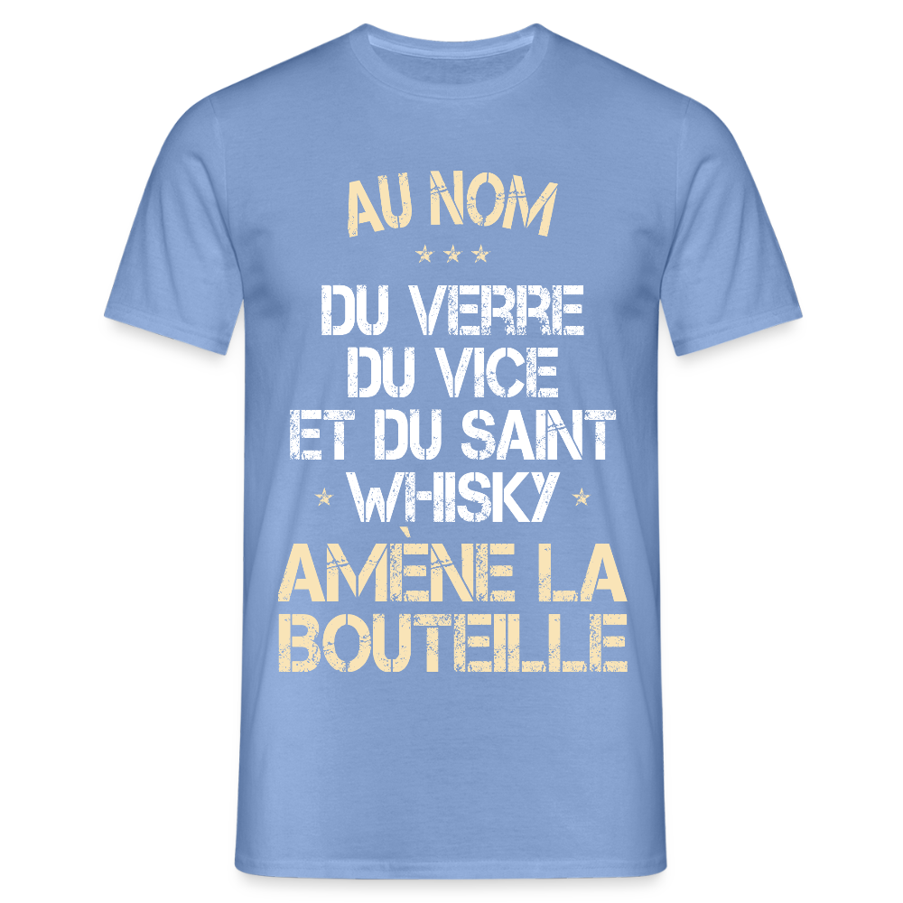 T-shirt Homme - Au nom du saint Whisky - carolina blue