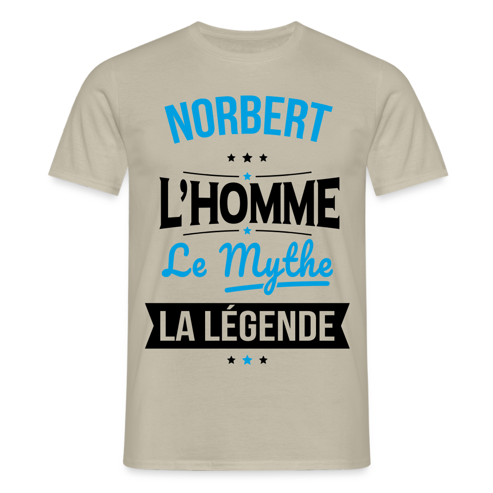 T-shirt Homme - Norbert - l'Homme - le Mythe - la Légende - beige sable