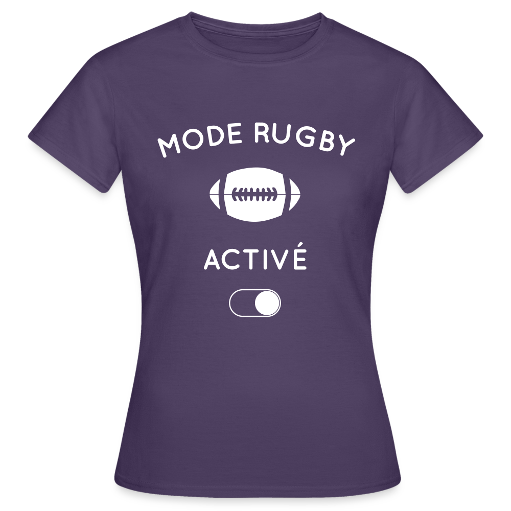 T-shirt Femme - Mode rugby activé - violet foncé