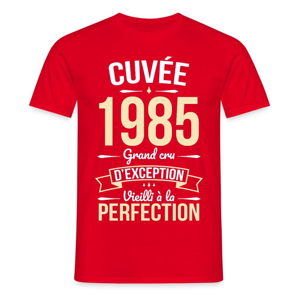 T-shirt Homme - Anniversaire 40 Ans - Original 1985 - rouge