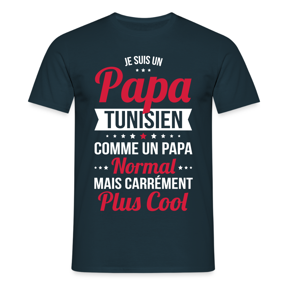 T-shirt Homme - Papa Tunisien Plus Cool - marine