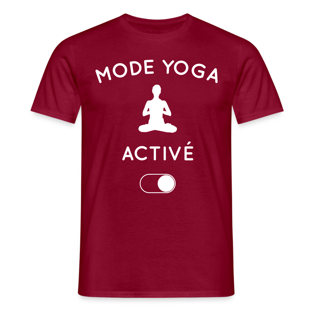 T-shirt Homme - Mode yoga activé - rouge brique