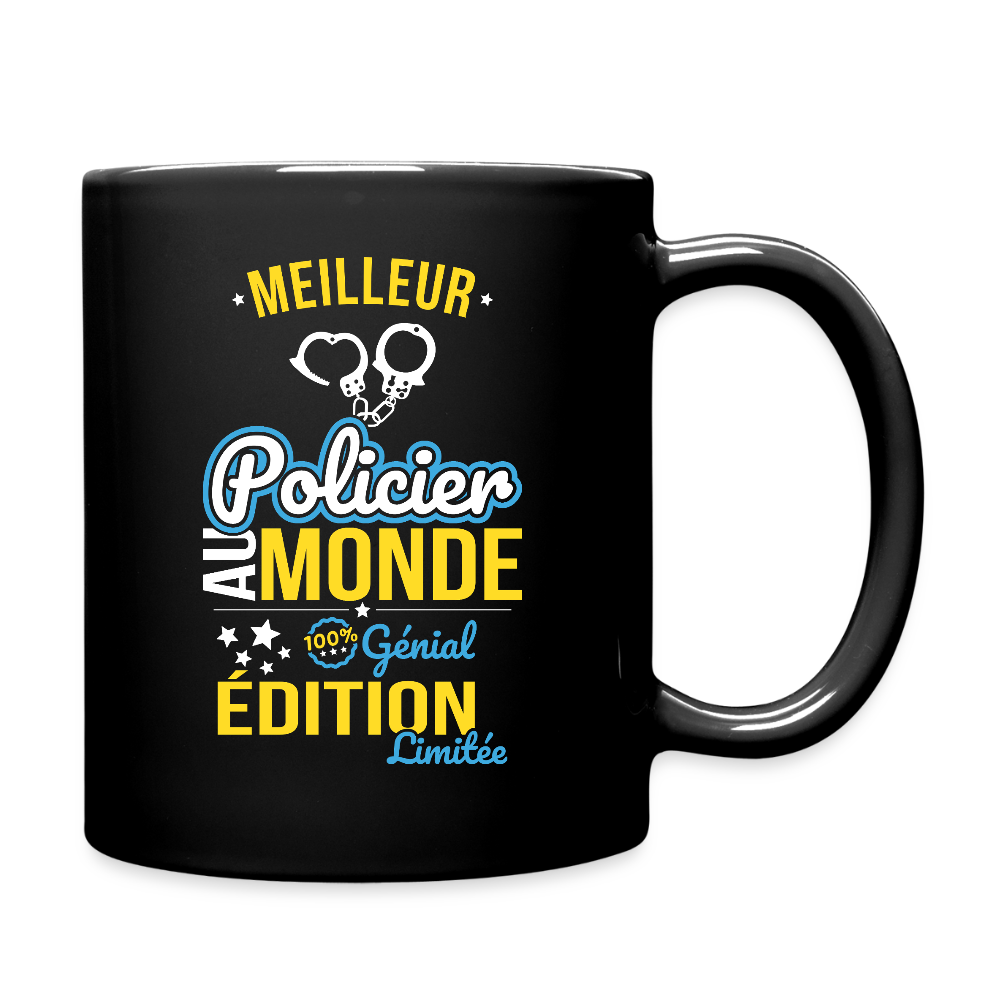 Mug uni - Meilleur Policier au monde - 100% génial - noir