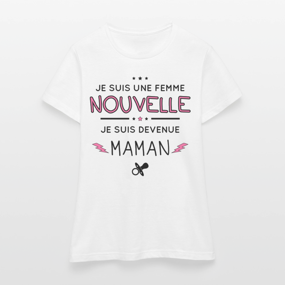 T-shirt Femme - Femme nouvelle - Maman - blanc