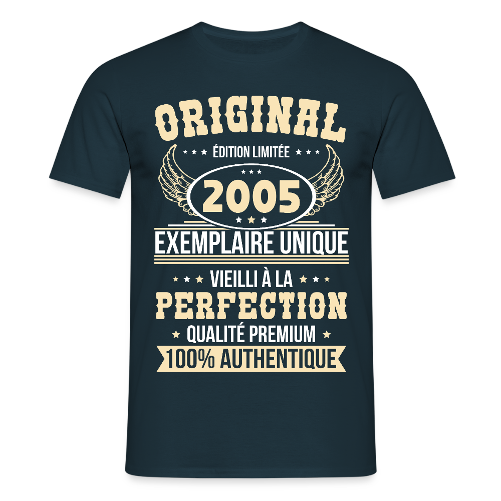 T-shirt Homme - Anniversaire 20 Ans - Original 2005 - marine