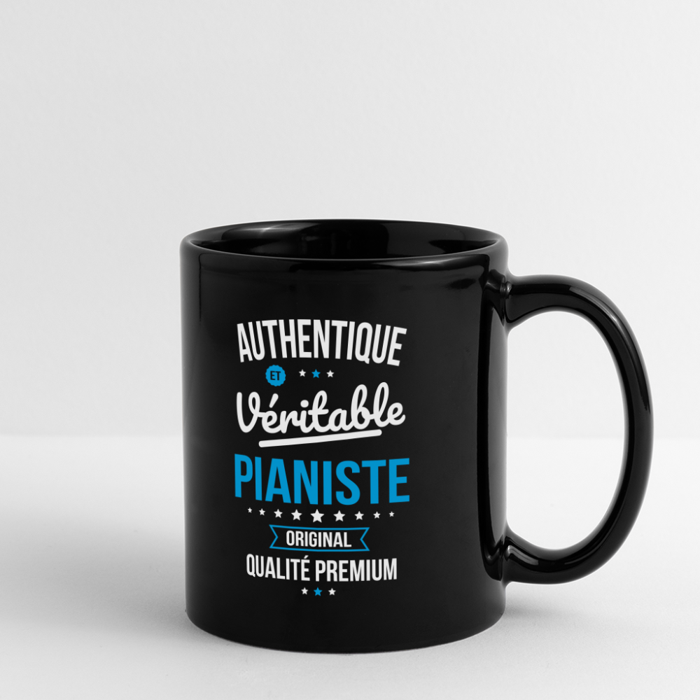 Mug uni - Authentique et véritable Pianiste - noir